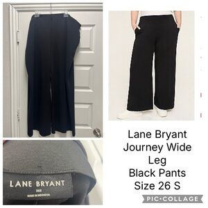Lane Bryant Classic Black Wide Leg Pants